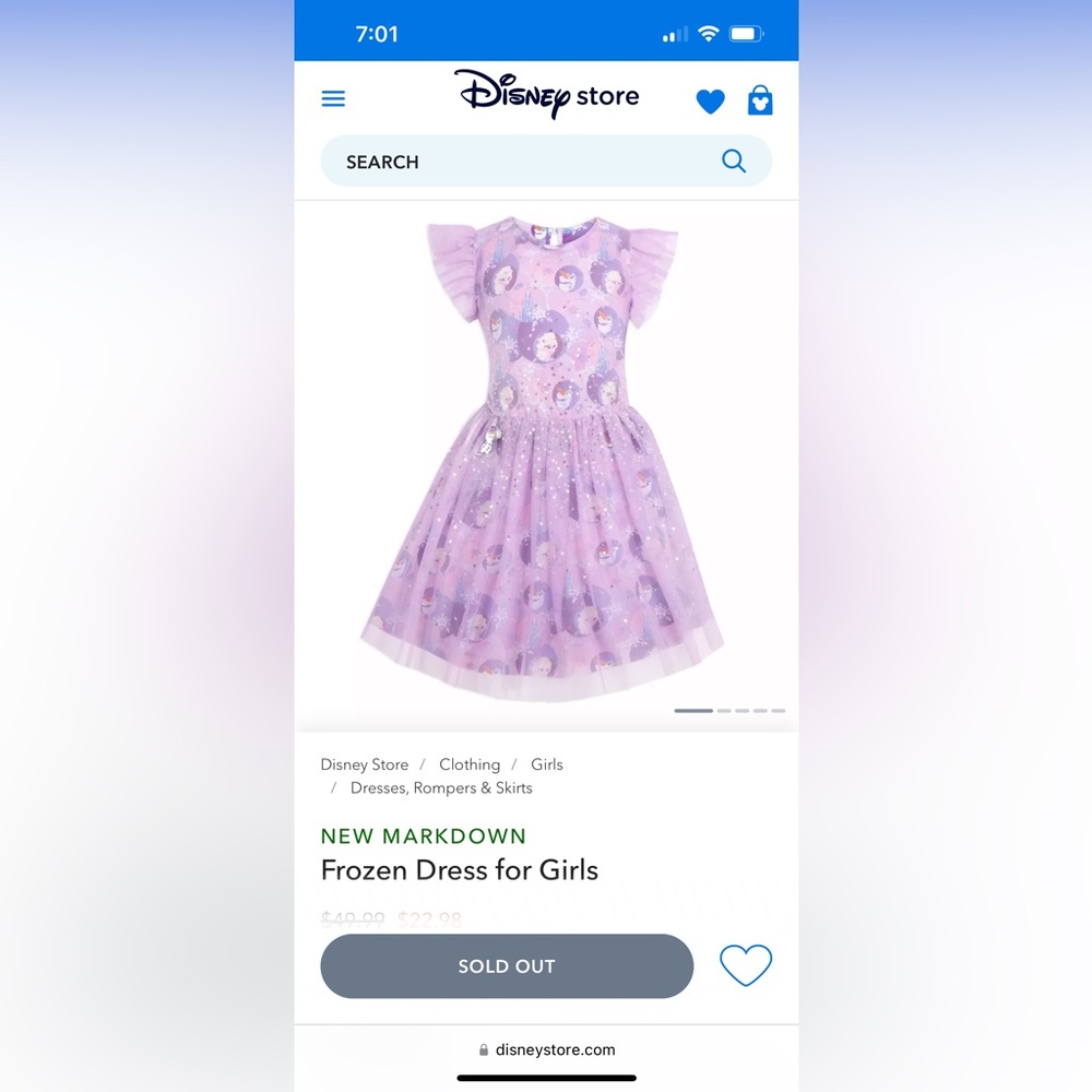 Disney Frozen limited edition dress